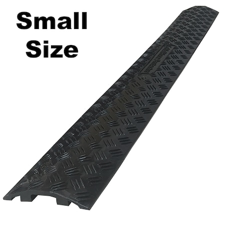 Electriduct Cable Protector, 3/4 in H, 39 in L, 5-1/4 in W, 1 Channel, Polyurethane, Black DO-DT-SM-BK